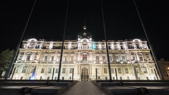 Night timelapse of the Prefecture, Marseilles