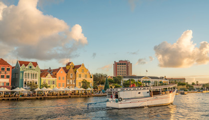 Sunset on the floating bridge       Curacao views