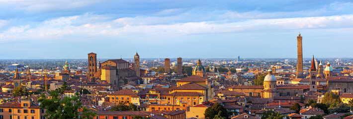 Panoramic view of Bologna - Italy - obrazy, fototapety, plakaty