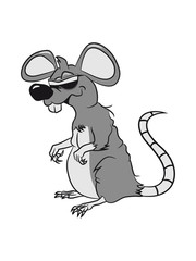 ratte böse witzig cool sonnenbrille