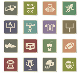 american football icon set