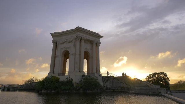 Peyrou Water Tower in the evening