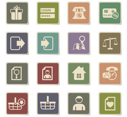 e-commerce interface icon set