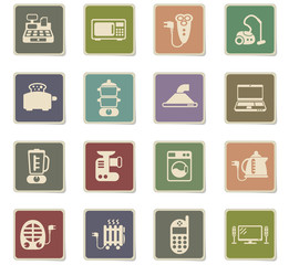 electronics supermarket icon set