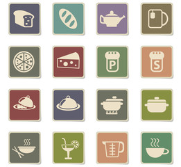 food and kitchen icon set