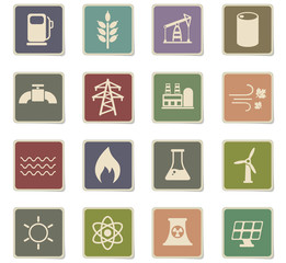 power generation icon set