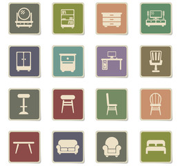 furniture icon set