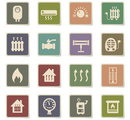 heating icon set