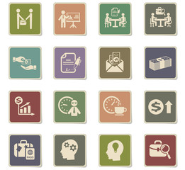 office life icon set