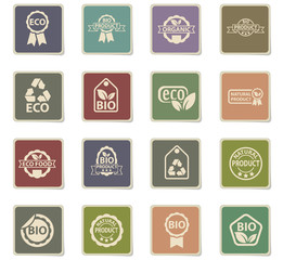 eco label icon set