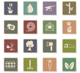 plants icon set