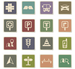 road icon set