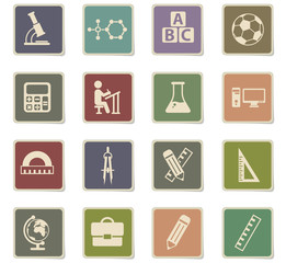 school icon set