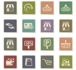 shop icon set