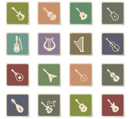 string instruments icon set