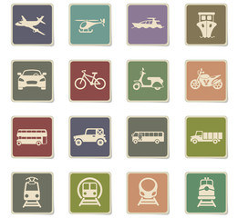 transport icon set