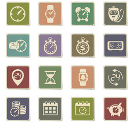 time icon set