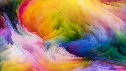 Printed kitchen splashbacks Game of Paint Colorful Paint Unfolding