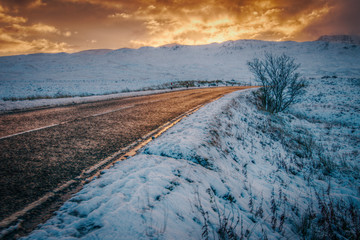 Winter Sunrise in Scottish Highlands