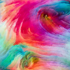 Printed kitchen splashbacks Game of Paint Colorful Paint Illusion
