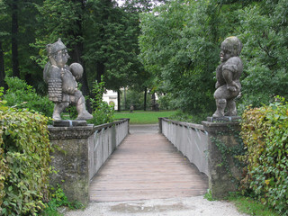     Parks in Salzburg adorn fairy gnomes.        
