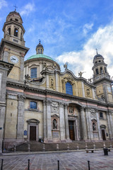 Naklejka na ściany i meble The baroque church of Sant'Alessandro in Zebedia (Chiesa di Sant'Alessandro in Zebedia) was created at the beginning of the seventeenth century as part of the adjacent Barnabite College. Milan, Italy.