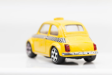 Yellow Toy Taxi Car