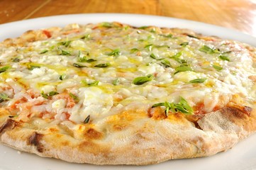 Pizza with cheese