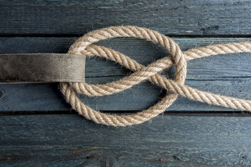 Obraz premium ship node. Rope knot