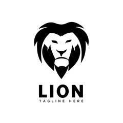 mane Head lion art logo