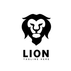 Head lion art logo