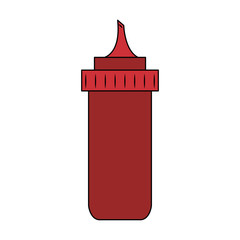 Ketchup sauce bottle vector illustration graphic design