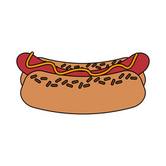 Hot dog fast food vector illustration graphic design