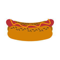 Hot dog fast food vector illustration graphic design