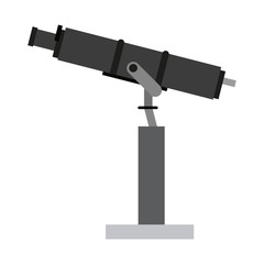Big telescope isolated vector illustration graphic design