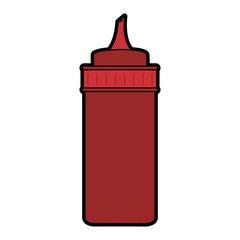 Ketchup sauce bottle vector illustration graphic design