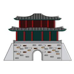 Asian palace symbol vector illustration graphic design