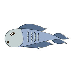 Fish seafood cartoon vector illustration graphic design