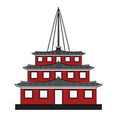 Asian palace symbol vector illustration graphic design