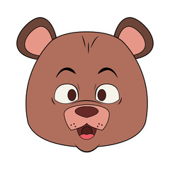 Cute bear cartoon vector illustration graphic design