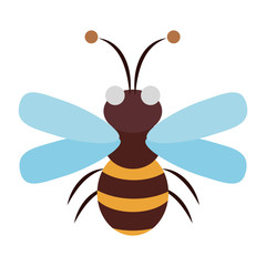 Cute bee cartoon vector illustration graphic design