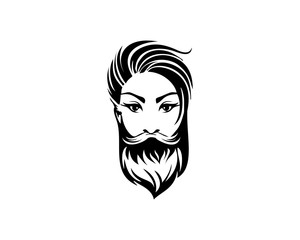 bearded lady vector