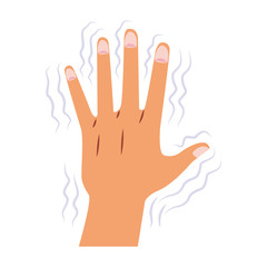 Hand shaking for alzheimer vector illustration graphic design