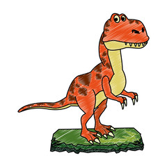 T rex cartoon vector illustration graphic design