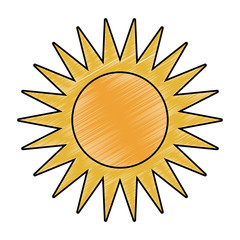 Sun cartoon isolated vector illustration graphic design