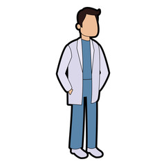 Doctor man cartoon vector illustration graphic design