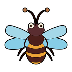 Cute bee cartoon vector illustration graphic design