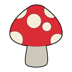 Fungus cartoon isolated vector illustration graphic design