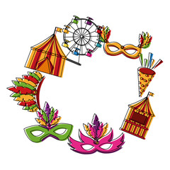 circular frame carnival elements
