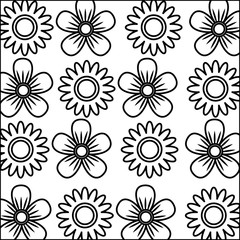 decorative flowers sunflower daisy natural textile pattern